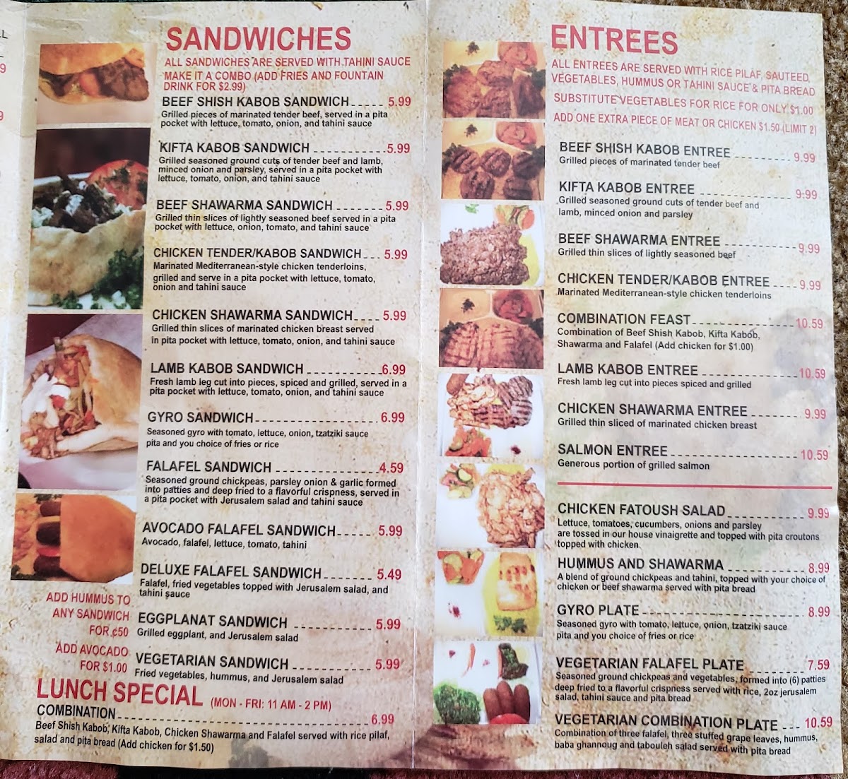 Menu Jerusalem Cafe - Restaurant And Grill - Lombard-6